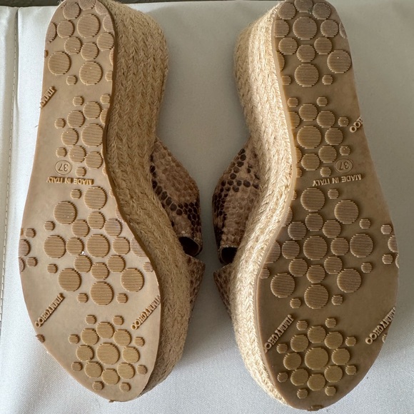 Jimmy Choo Snake skin wedge espadrille Sandals